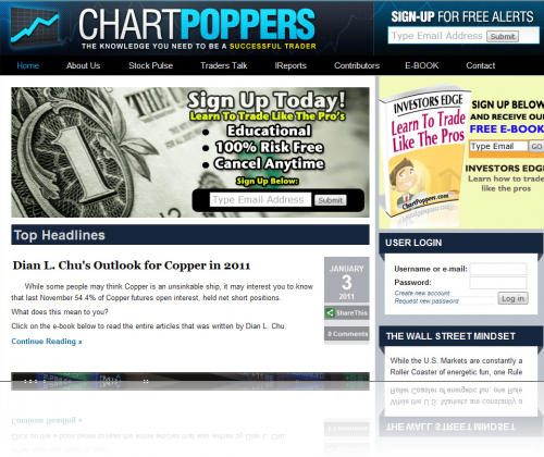 Chart Poppers Home Page