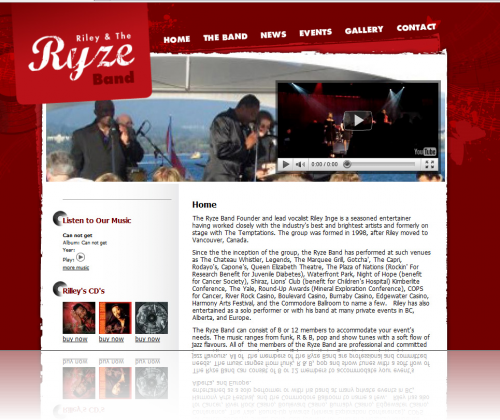 Riley And The Ryze Band Home Page