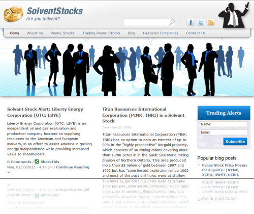 Solvent Stocks Home Page